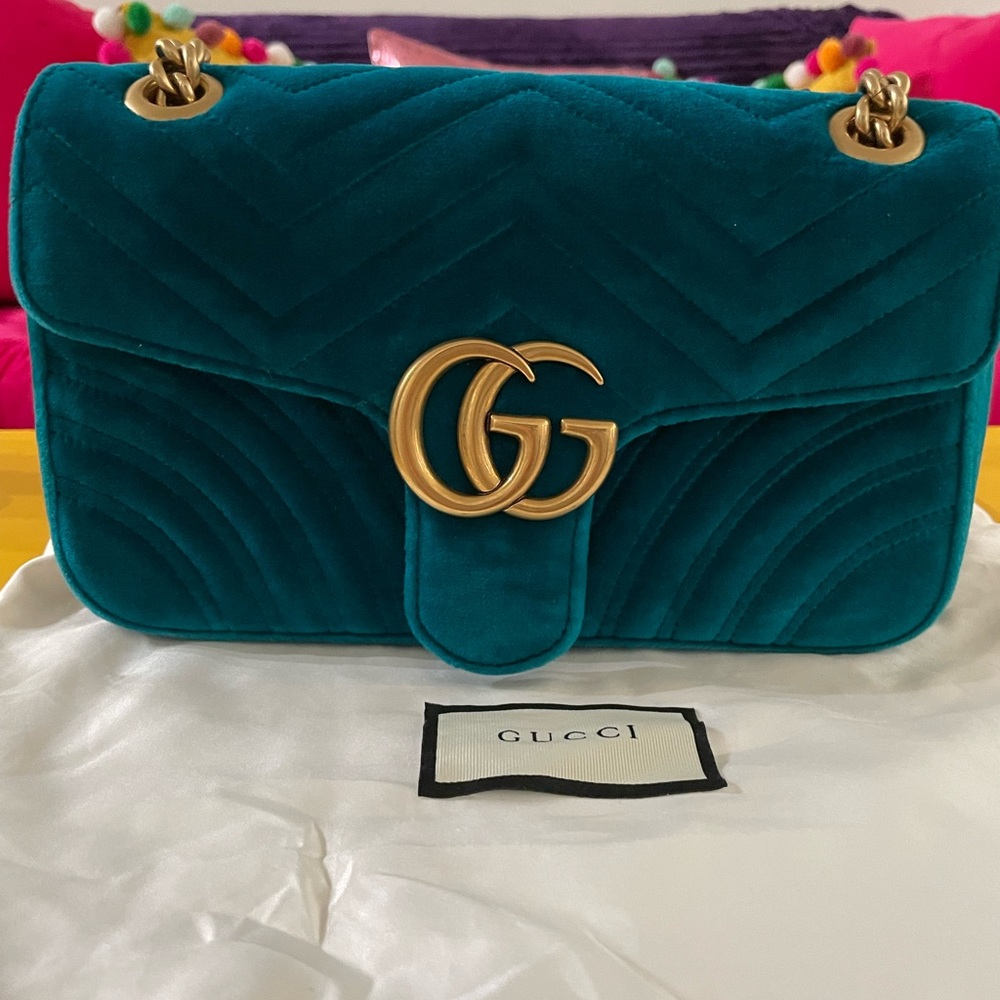 Authentic Gucci marmont velvet bag